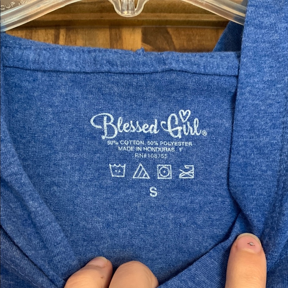 Blue Graphic Long Sleeve Tee - Picture 4 of 8